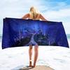 Oversized Microfiber Beach Towel Magic Forest, Quick Dry Sandproof Compact,Adult Extra Large Chair Towel Over Sand Free Sandless