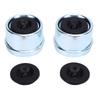2PCS 1.98 Inch Trailer Axle Dust Cap Wheel Center Caps Grease Covers with 2 Extra Rubber Plugs Replacement For Dexter