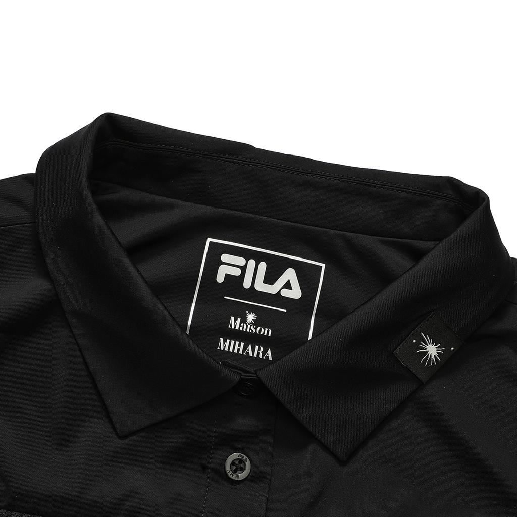 Fila X Mihara Yasuhiro Pleated Color Block Loose Sleeveless Dress Women Dresses Black F11W233303F-BK