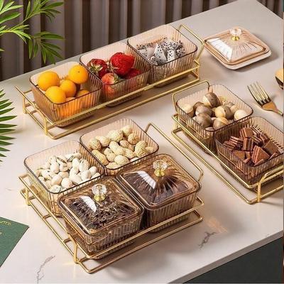 Luxury Multifunctional Fruit and Snack Compartment Plate for Home, Bar, and KTV