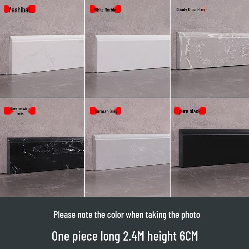 

Білі Порцелянові та Чорні Мармурові Плінтусні Плитки для Підлоги Вітальні