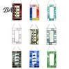 Holiday Commemorative Keepsake Acrylic Photo Frame Light Catcher, Retro Stained Glass Style Hanging Home Soft Furnishing Decor Display with