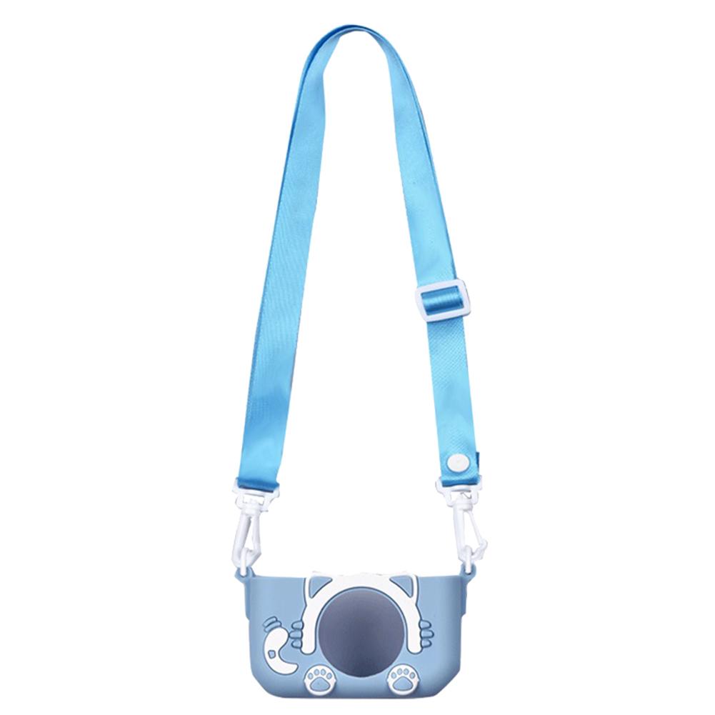 

Портативная мини-мультяшная камера, регулируемый силиконовый чехол (Синий Кот) #C