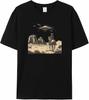Cowboy Riding Horse Encounter UFO Desert T-shirt