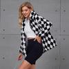 2022 European & American Women's Hooded Faux Fur Plaid Coat