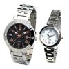 Pair 10 ATM Water and Beautiful Shell "Forever" Watches Men's (FG1203-5PG-FL1201-1P), Resistant, 10-Year Battery, Solar-Powered, Women's