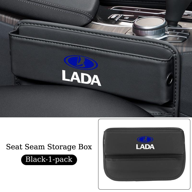 Car PU Leather Seat Gap Storage BoxConsole Side Pocket For Lada Vesta Niva Samara Kalina Largus Priora Xray Granta