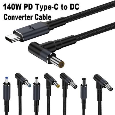 180CM 20V 7A USB Type C To DC Cable 5.5X2.5mm Power Supply Cord for HP/Dell/Asus Home Office