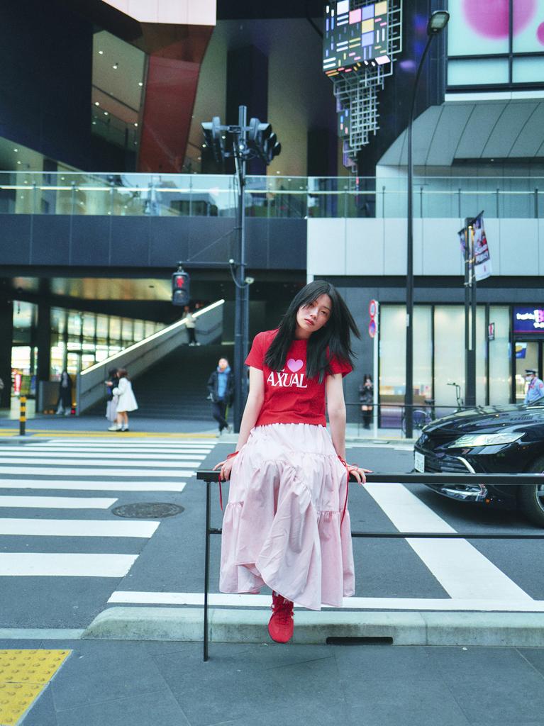 Loaegsyueol Silk Ribbon Tierd Skirt_Pink