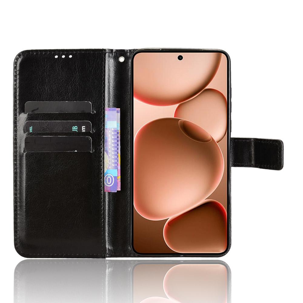 For Oppo Find X8 Ultra 5G PU Leather Case with Strap Crazy Horse Texture Phone Wallet Cover
