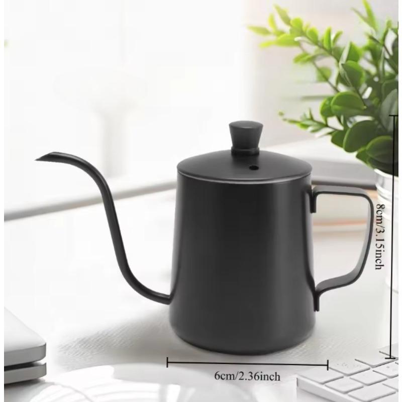 

350ML 304 Stainless Steel Pour-Over Kettle Spout Fine-Mouth Coffee Pot Hanging Handle Drip-Style Filter Kettle with Lid