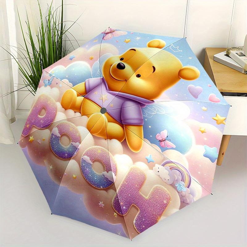 

Winnie the Pooh Automatic folding umbrella, 8 ribs portable foldable design, best choice for business and going out, birthday, Halloween, Ch