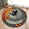 Halloween Themed Circular Carpet Cute Ghost Pumpkin Living Room Carpet Soft Living Room Bedrooms Game Rooms Study Rooms Mats