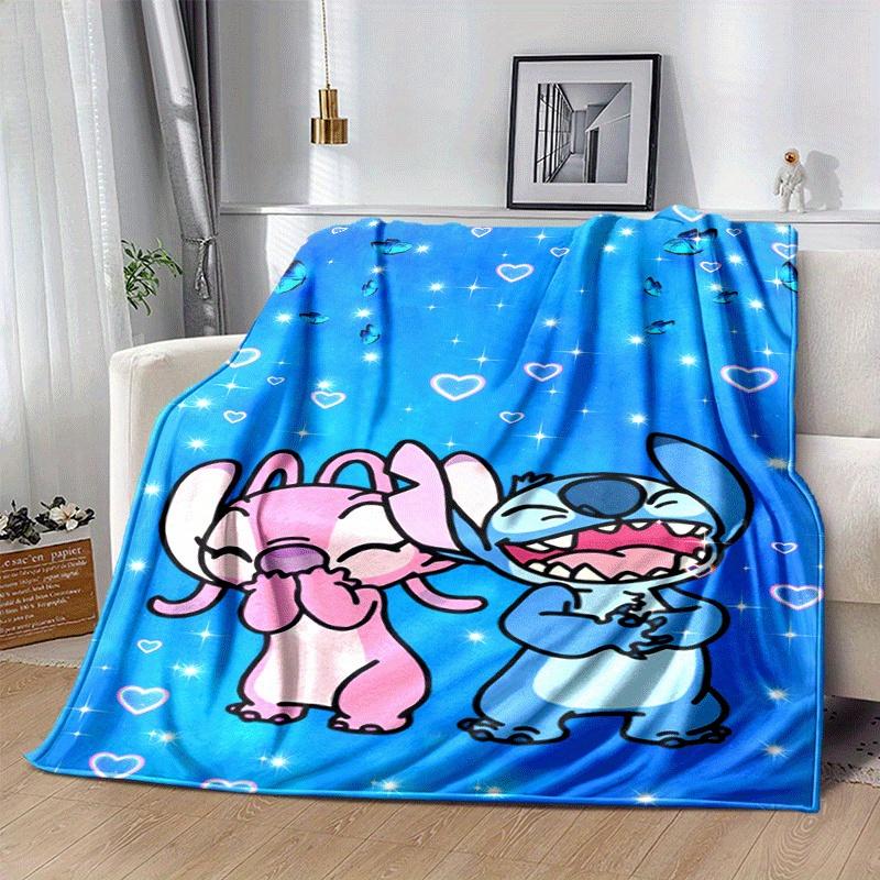 1pc Stitch Printing Blanket - Soft, All-Season Throw for Office Blanket,  | Personalized Gift with Adorable Cartoon Design