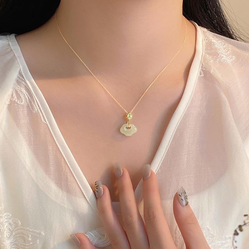 Colier Lacăt Ruyi de Calitate Superioară pentru Femei Stil Nou, Design Nișă, Pandantiv Stil Chinezesc Nou