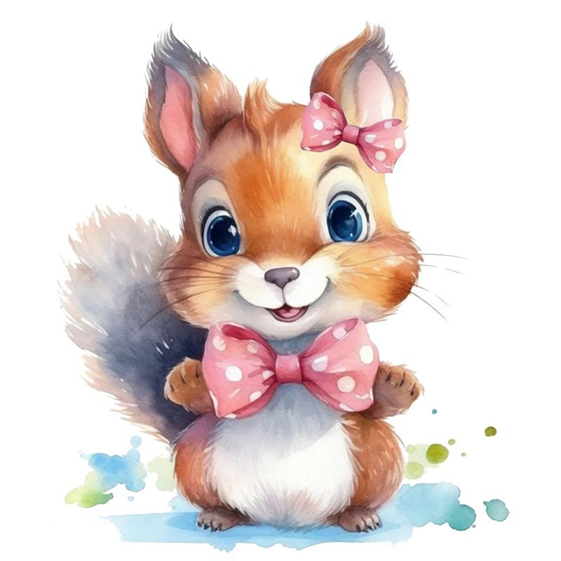 

T757 # акварельные животные Наклейка на стену Детская комната Фон Домашнее украшение Фреска Обои для гостиной Забавная наклейка D-25.6x30cm-PET