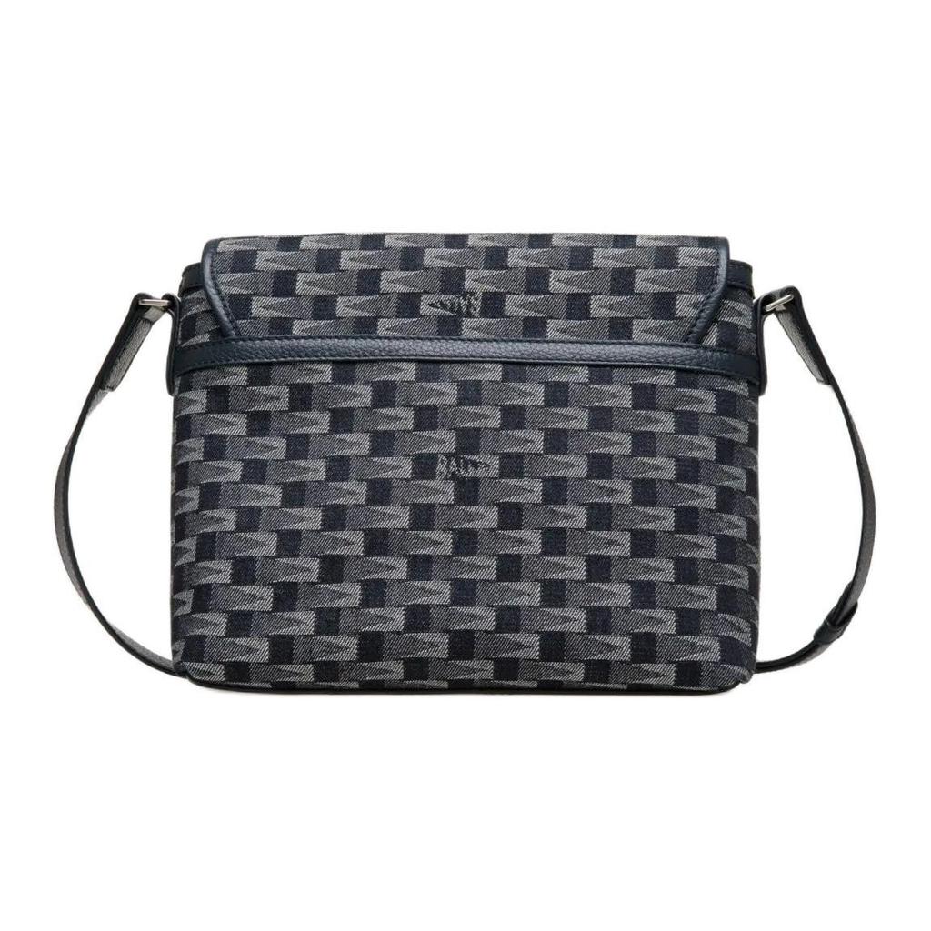 Bally Pennant Logo Adjustable Shoulder Strap Cotton Denim Crossbody Bag Men Bags Blue 6306629