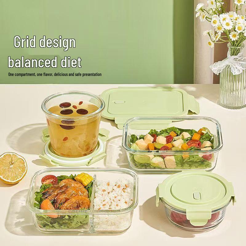 Leyongtu Glass Microwavable Lunch Box