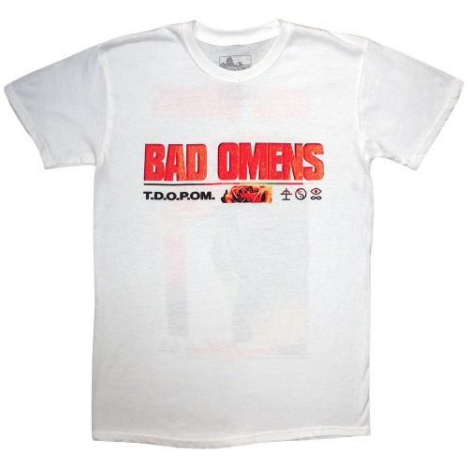 Унисекс футболка для взрослых Bad Omens с цветами S чёрный