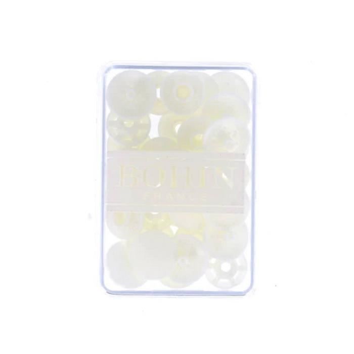 Bouton pression - BOHIN - 13mm - Couleur: Blanc - Plastique - Magique