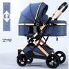 Foldable Multi-Functional High Landscape Baby Stroller: Sits and Lies Flat, Shock-Absorbing, Two-Way Design for Newborns