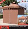 Wrought Iron Outdoor Gazebo Pavilion Canopy for Courtyard, Balcony & Rooftop Garden – Sunshade & Rain Shelter