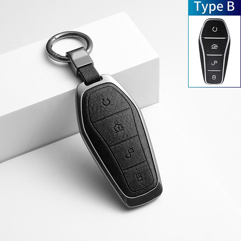 Zinc Alloy Car Remote Key Cover BYD Song PLUS Han EV Max Tang DM Qin PLUS Yuan Dolphin Atto 3 Keychain Car Accessories