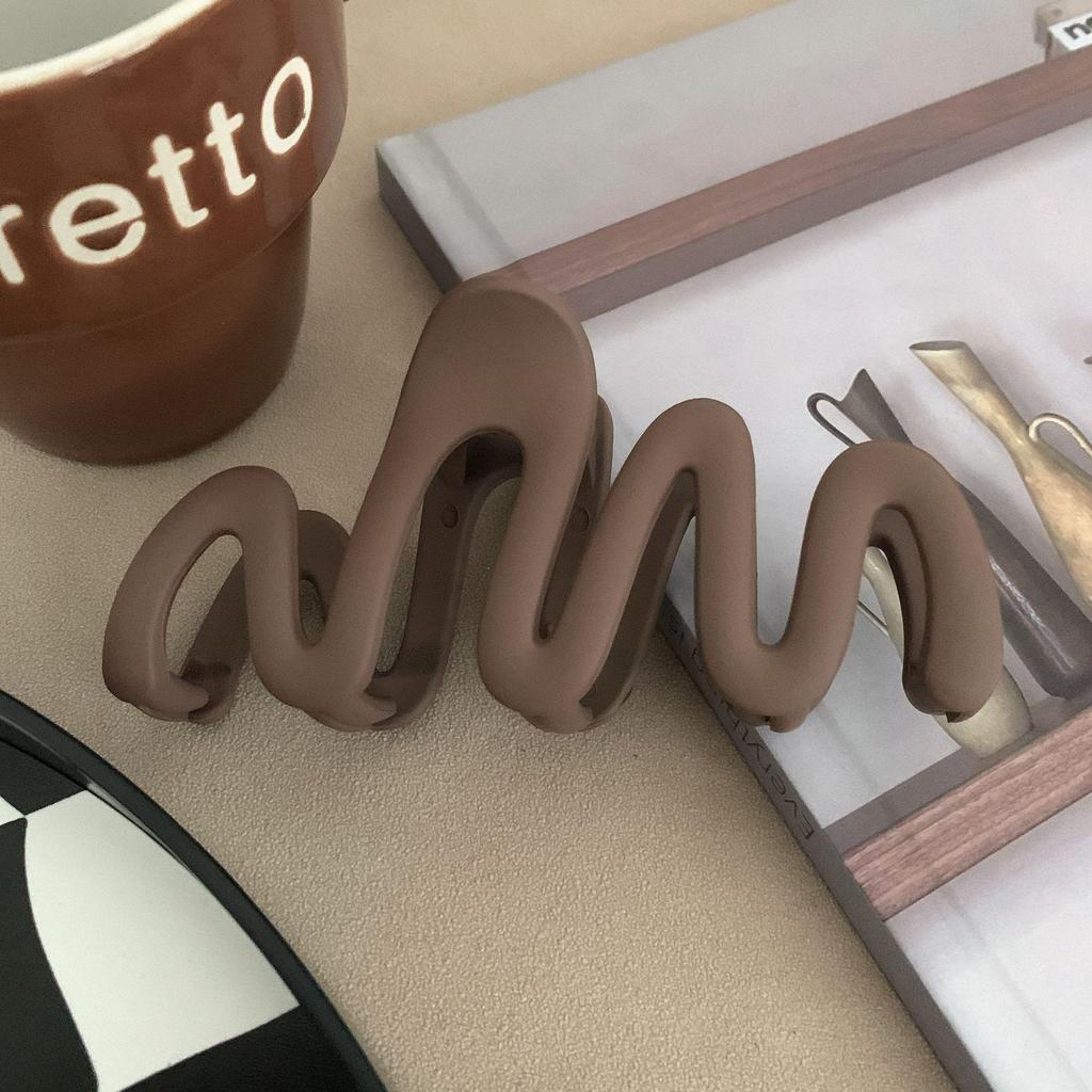 2023 Frosted Curve Design Hair Clip: Stylish Niche Shark Hairpin for Women