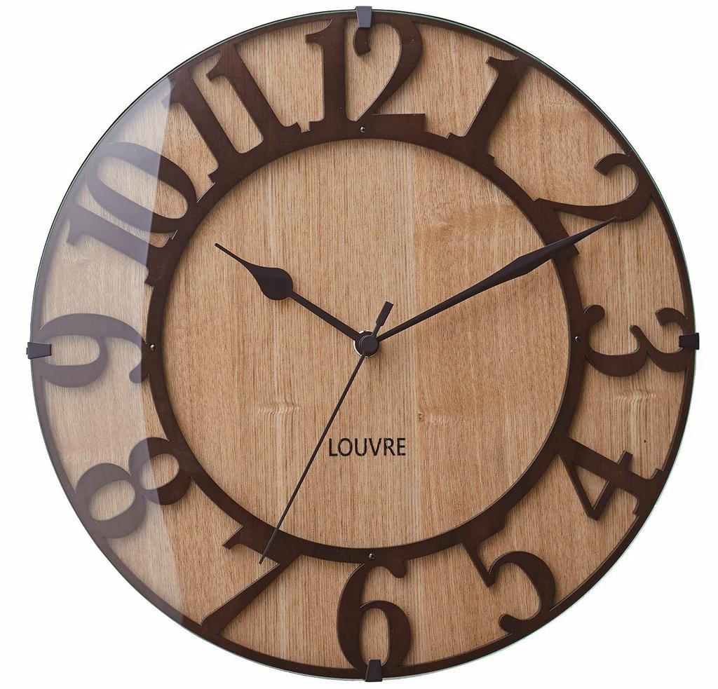 Interform Wall Clock Clock Muse Wood Wood Nordic Brown Black Radio-Controlled CL-8333 30×D4.5cm