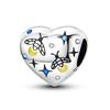 925 Silver Golden Clover Charms Bead CZ Zircon Glowing Firefly Pet Cat Puppy Pendant Fit Original Bracelet DIY Jewelry
