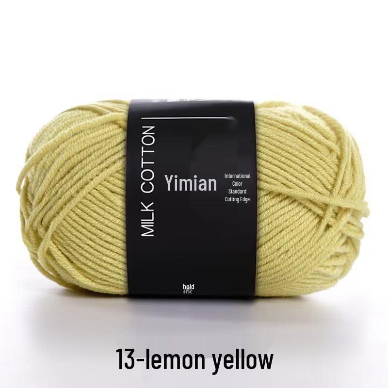 4-Ply Yimian Medium-Fine Milk Cotton Baby Yarn for Hand-Knitted DIY Projects