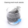 Square Stainless Steel Cast Iron Skillet Cleaner with Hanging Ring Practical Efficient Chainmail Cleaning Scrubber Kitchen Accessories