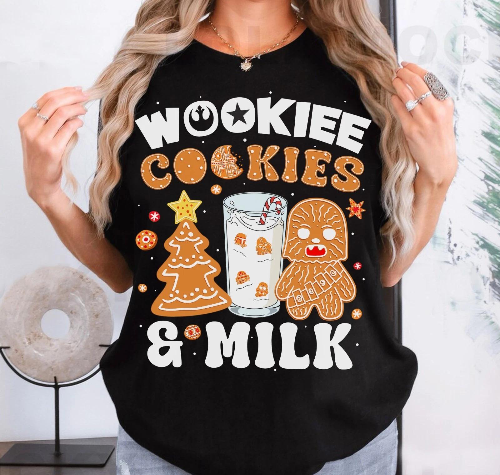 

Star Wars Wookiee Cookies & Milk Little Christmas Sketched Unisex Tee 82924 3XL