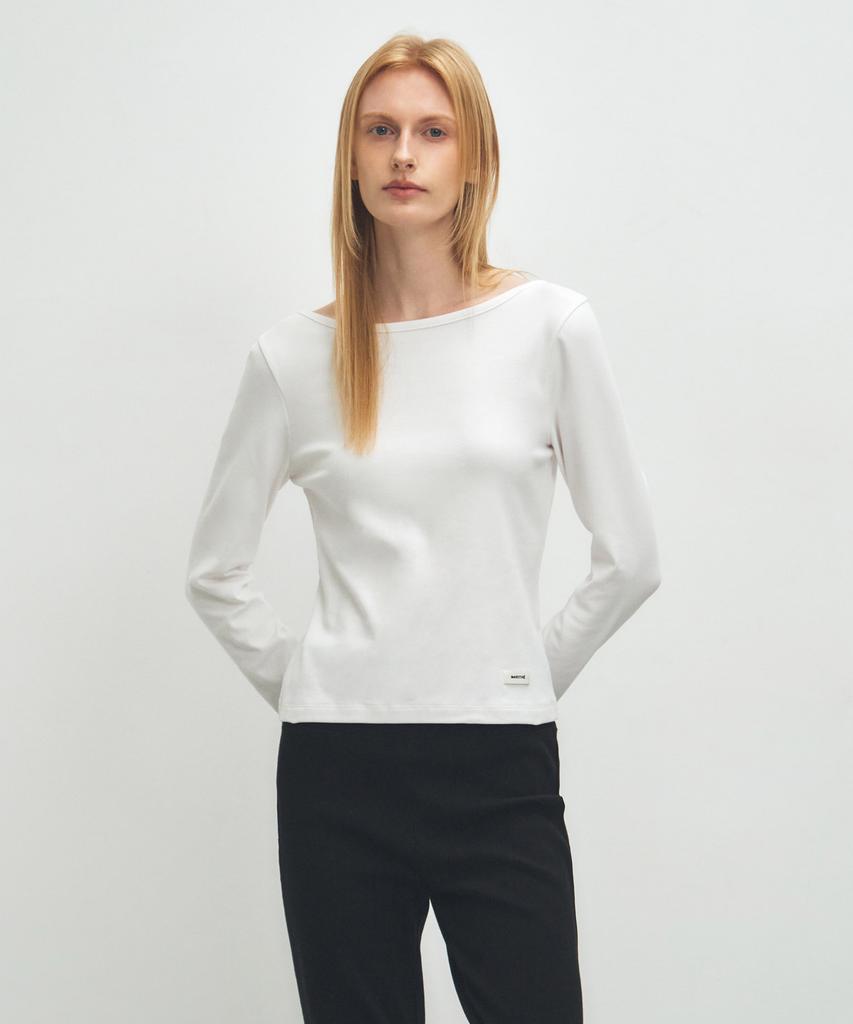 Malittepeulangsowajeobeo W Basic Scoop Back Long Sleeve White