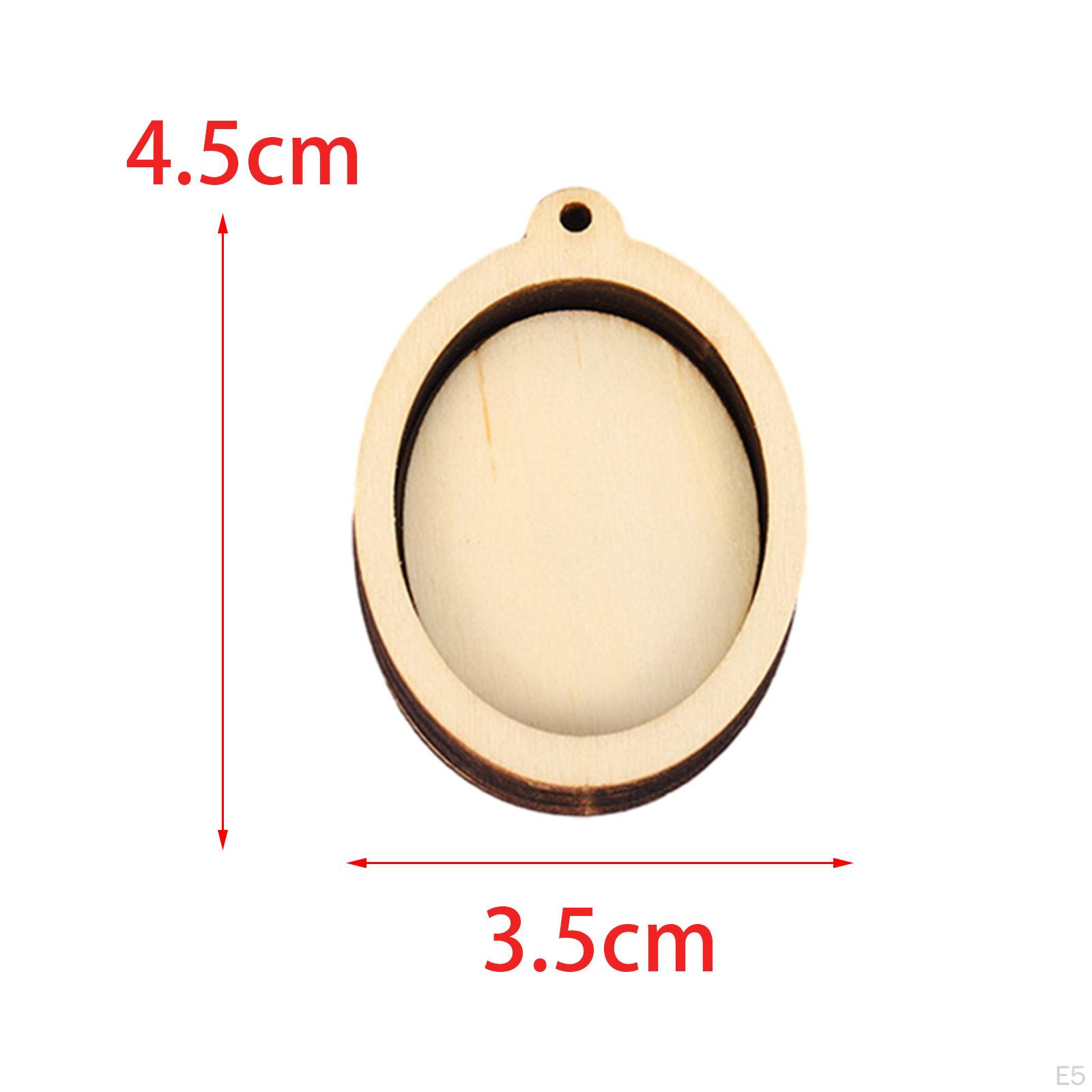 10 шт. Мини-пяльцы для вышивания Рамки Деревянный дисплей для подвесок-шармов Round — фото 4