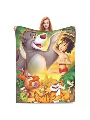 Jungle Book Cartoon Action Adventure Blanket Textile Decor Ultra-Soft Throw Blankets For Bedding Office Plush Thin Quilt