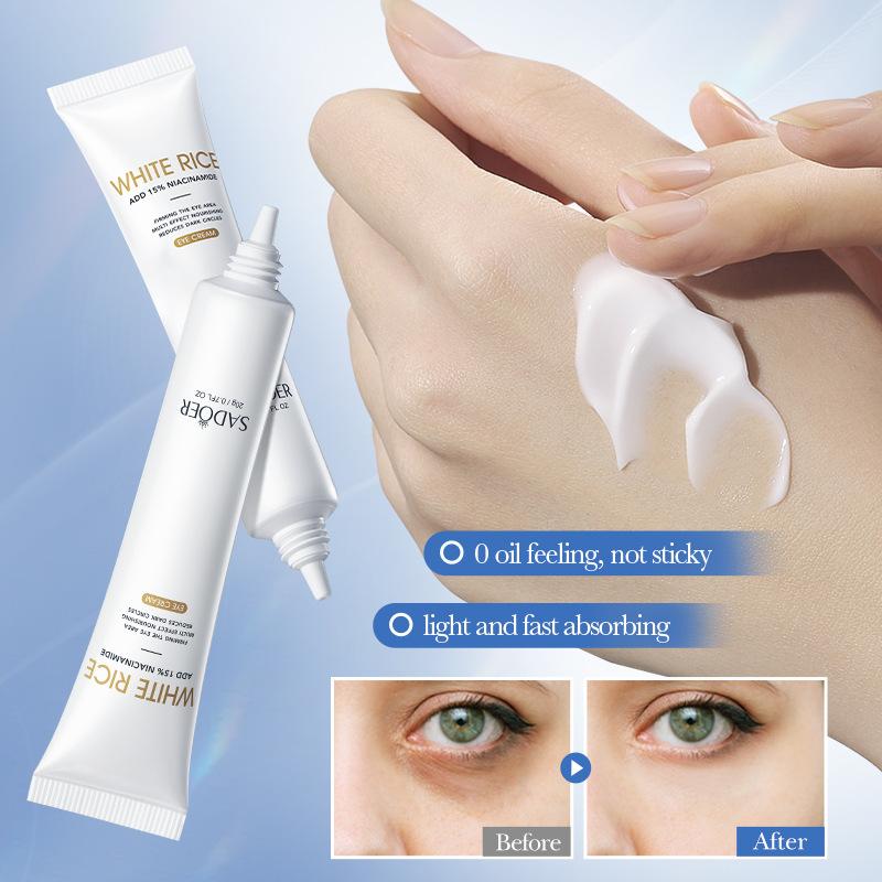 SADOER White Rice Nicotinamide Brightening Eye Cream Brightens and Moisturizes Eyes