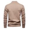 Lonsdale Autumn/Winter Embroidered New Large Men's Sweater Half Zipper Knitted Sweater Casual Striped Men's Top