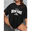 New York Chaopai Locker Geschnittene Kurzarmhemden Damen Damenbekleidung 2024 Locker Geschnittene Freizeit Rundhals T-Shirts Y2K
