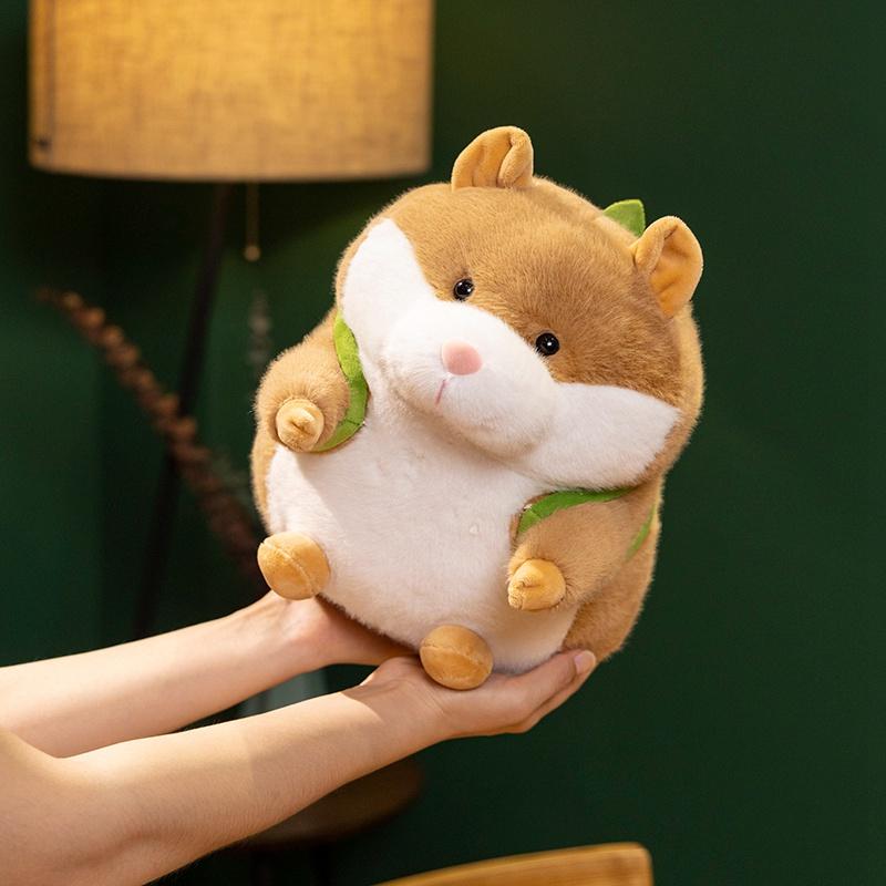 Cartoon Hamster With Avocado Stuffed Toy Kawaii Soft Animal Mouse Plush Pillow Baby Kids Sheep Appease Doll Birthday Gift