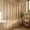 1D Pebble Design Shower Curtain Waterproof PEVA Thick Semi-Transparent Bathroom Partition Door Curtain for Shower Room