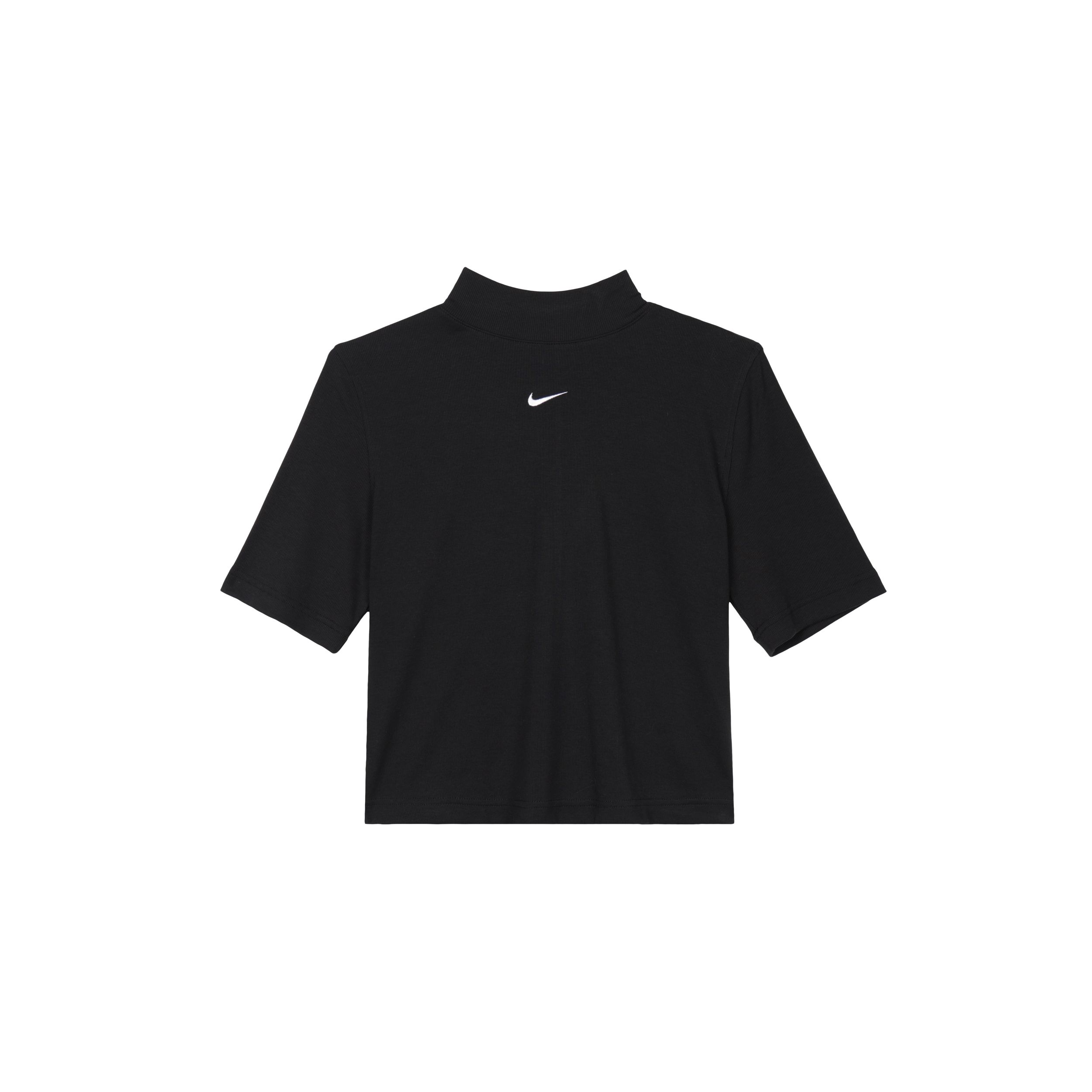 

Nike Sportswear Essentials Solid Logo High Neck Cropped Top Women Tops Black DV7959-010 M