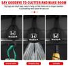 Car Hot 2025 1/2pcs Leather Car Seat Back Hooks Portable Hanging Bag Rack For Honda Civic Odyssey Vezel Accord Pilot Fit XRV CRV