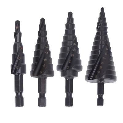 Hole Reamer Step Drill Bit HSS Spiral  Pagoda Hole Reamer Hex Shank Tool for Metal Black Step Drill Bit Stepped Drill