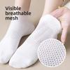 5 Pairs of Women's Summer Thin 7A Antibacterial Deodorant with Solid Color Breathable Socks