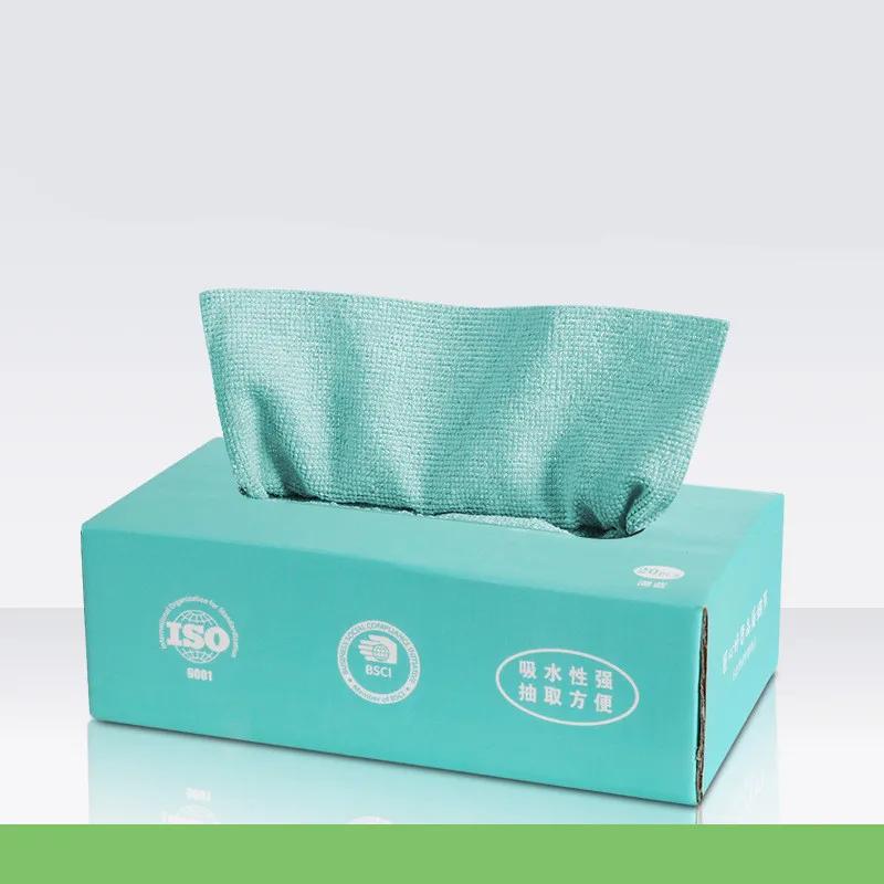1 Box Extractable Cleaning Cloth Household Kitchen Disposable Cleaning Cloth Absorbent Non Hair Shedding NonOil Stained Paper
