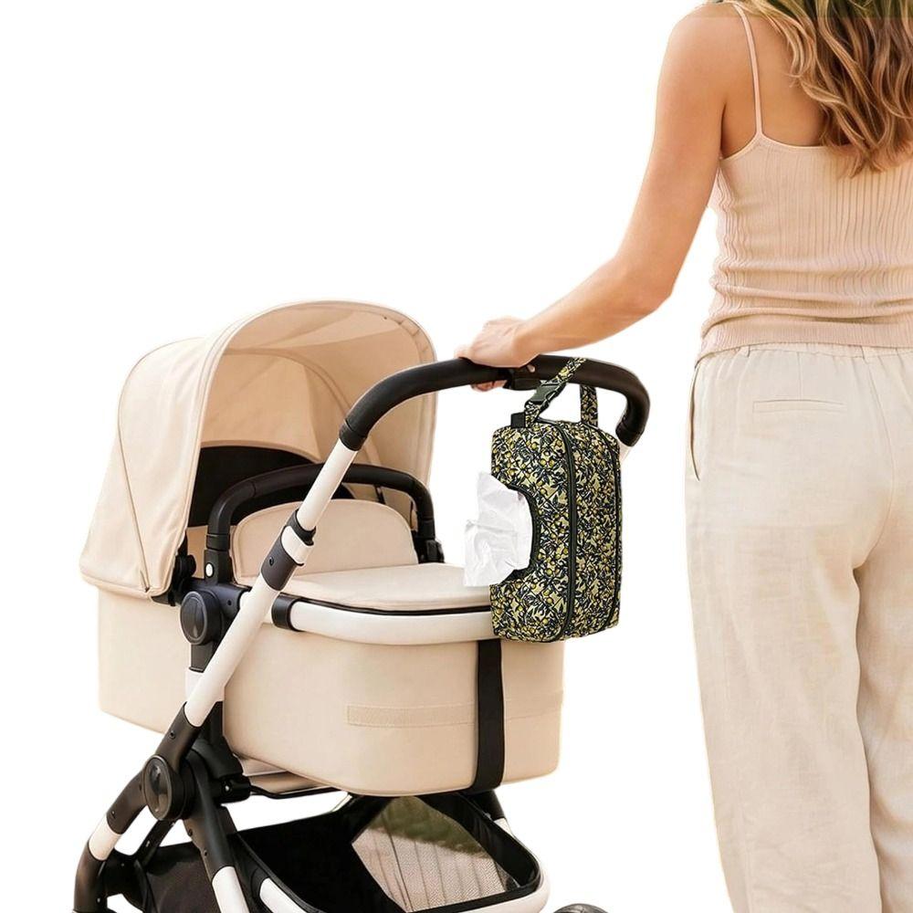Tissue Dispensing Opening Wipes Storage Bag Carry Handle Tissue Storage Bag Nursery Organization