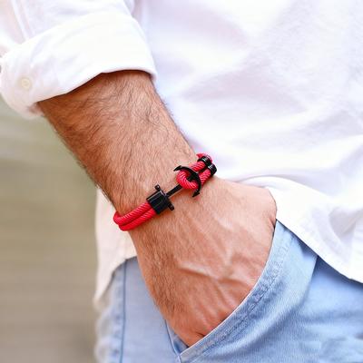 Bracelet Ancre Moderne pour Homme 10 Couleurs Disponibles Qualité A Cordelette Tressée Double Couche 4mm Bracelet Wrap Nautique Accessoires Street Leisure Joias