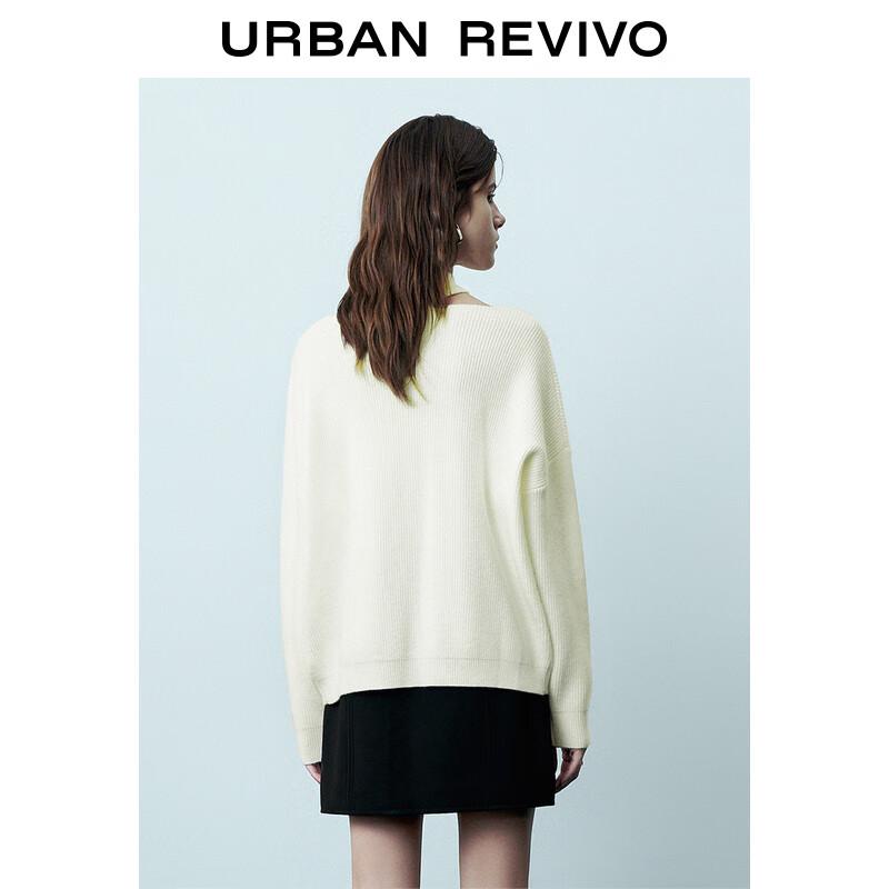 UR Women's Elegant Hollow-Out Loose Knit Sweater