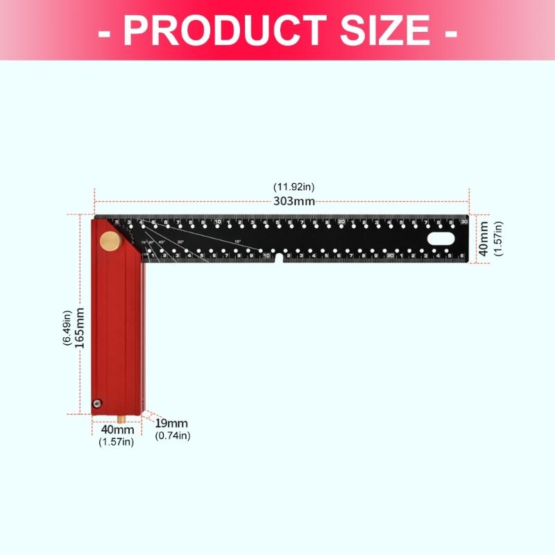 L-Shaped Precisions Square Right Angles Ruler Positioning and Marking Ruler For Carpentry And Construction